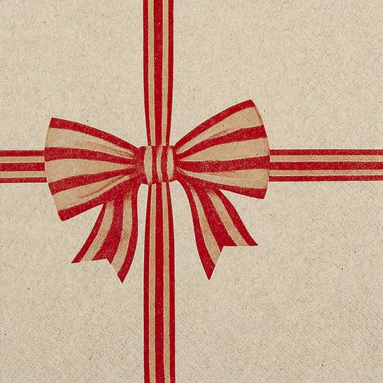 Paper Napkins 33cm, Bow / Ribbon Eco *ETA Nov